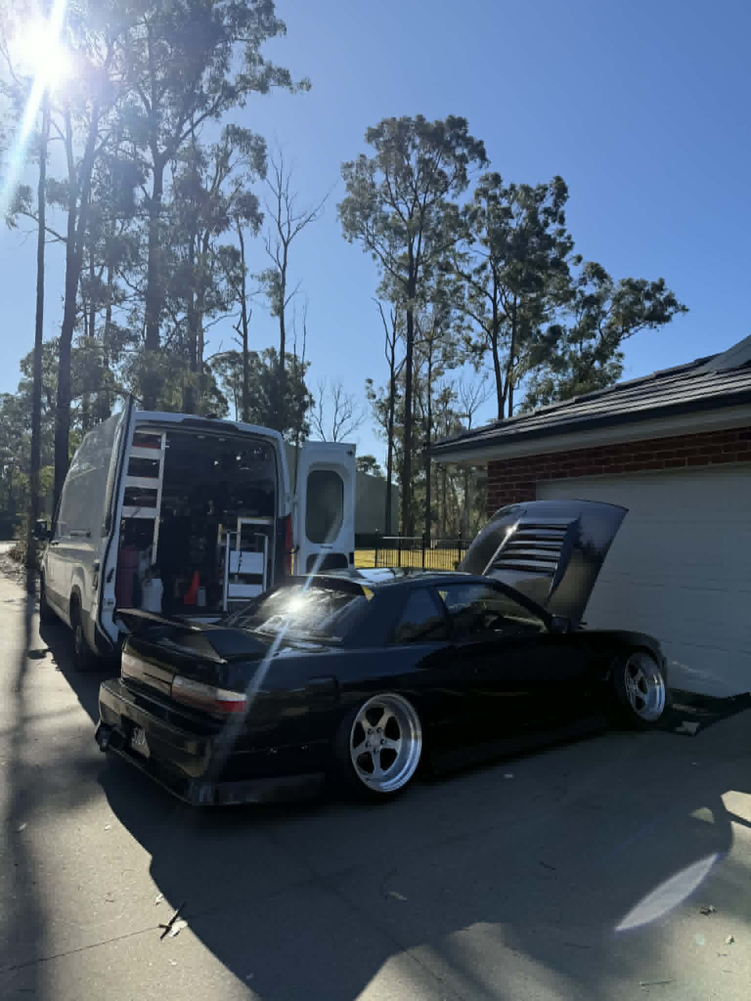 Nissan S13 Silvia serviced on-site at customer's home by On The Go Garage mobile mechanic